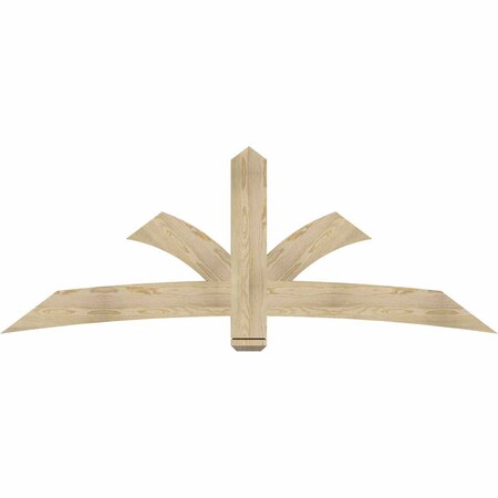 Ekena Millwork Davenport Rough Sawn Timber Gable Bracket, Douglas Fir, 84"W x 31"H x 2"D x 6"F, 9/12 Pitch GBW084X31X0206DAV00RDF